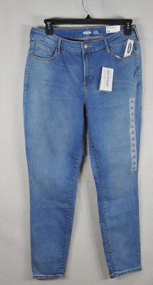 Old Navy Rockstar Women's Jeans 16 Super Skinny Straight Lycra Light Blue NWT