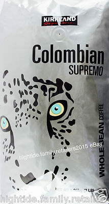 Kirkland Coffee Medium Rwandan or Dark Columbian Supremo Whole Bean