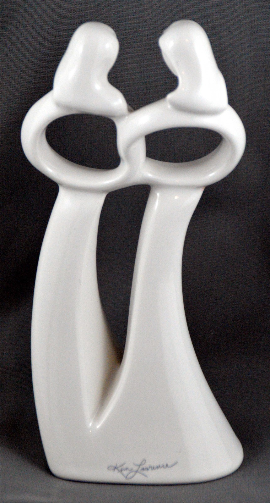 Enesco White Porcelain Samesex Silhouette 2 Rings 6
