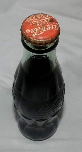 COCA COLA CLASSIC SODA BOTTLE COMPLETELY CLEAR GLASS 8 OZ