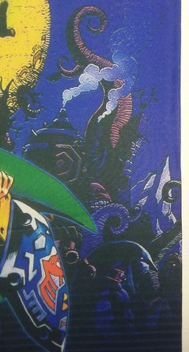 LINK / LEGEND OF ZELDA Video Game ADVERTISING Color Fabric Hanging Poster Banner