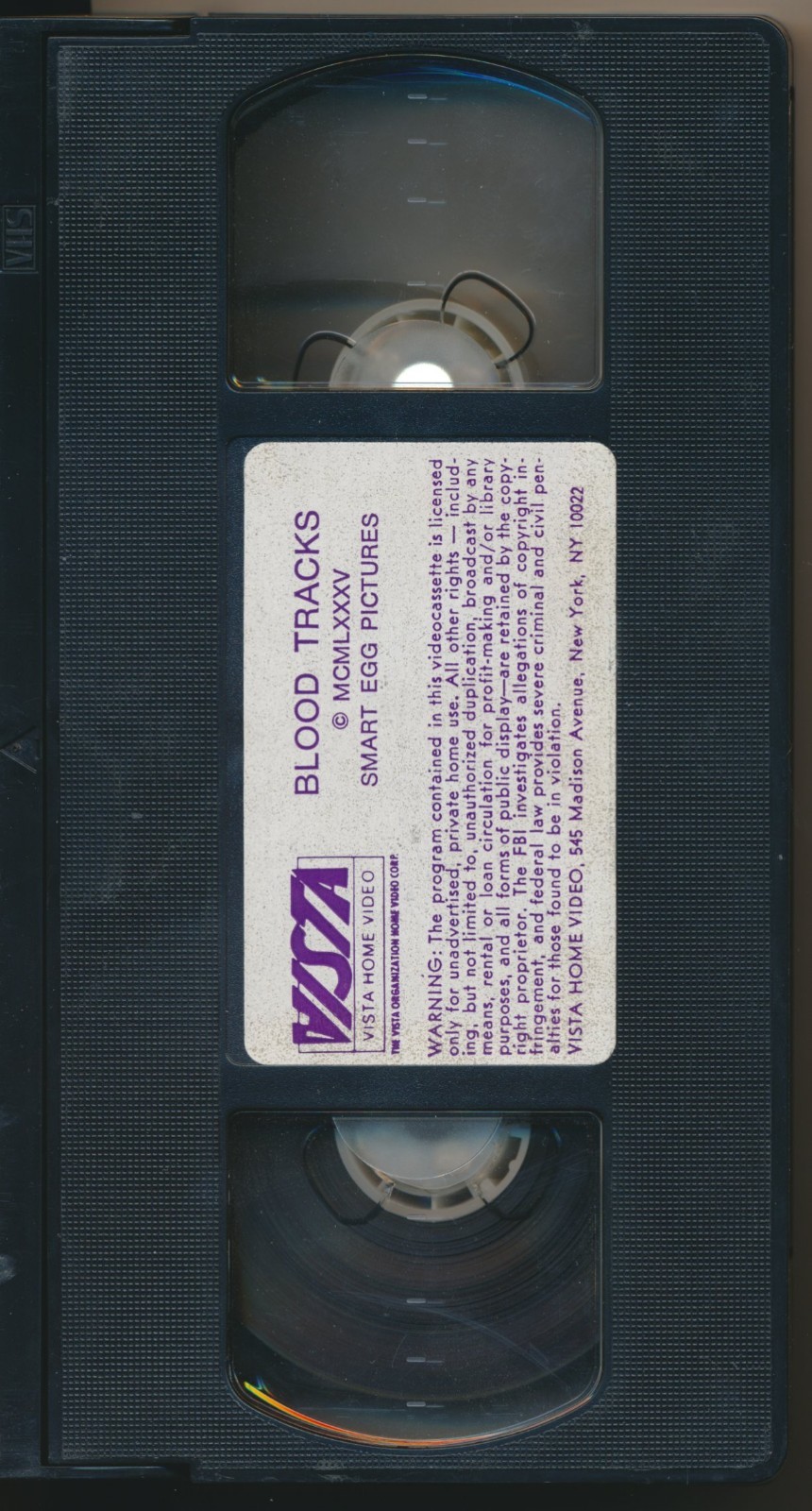 Blood Tracks (1970) VHS Vista Video Hard Case Very RARE Slasher Horror