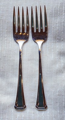 Oneida MAESTRO ST. LEGER Stainless Salad Forks~USA~pair