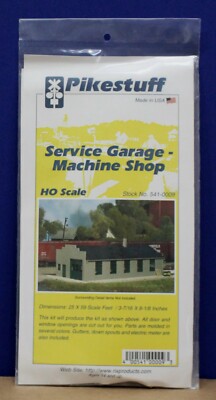 Pikestuff 541-0009 HO Service Garage/ machine Shop Kit New/ Sealed USA Made