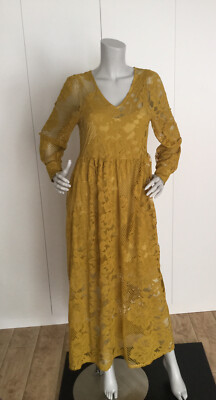 Ichi Lace Floral Dress Size 36
