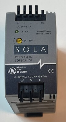 Sola/Hevi-Duty SDP 2-24-100T Power Supply, 24 VDC,  US Seller,  New