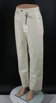 AGOLDE 90'S PINCH WAIST WOMENS TROUSERS LEATHER SIZE 28 / M SHADOW RRP £380 IB