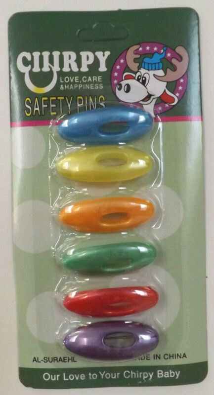 6pcs islamic Hijab Hejab Abaya Pins Multi Colors Sca​rf Shayla Safety Pins