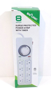 BN-LINK 8 Outlets Power Strip with 24hr Programmable Timer and Surge Protector