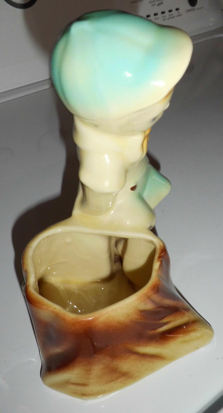 Shawnee 1940s Vintage Dutch Boy Tree Stump Figurine Flower Vase Planter USA 533