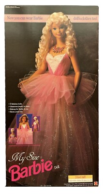 barbie my size life size doll 3 feet 37 inches mattel 1992 vintage 266453982799