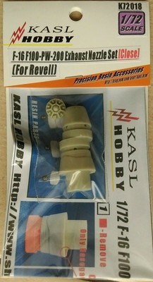 KASL Hobby 1/72 F-16 F100-PW-200 Exhaust Nozzle Set close type For Revell