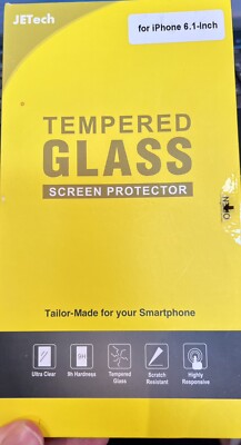 JETech Full Coverage Screen Protector iPhone 12/12 Pro 6.1'' Black Edge 2 Pack