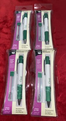 (4) Dritz Tailors Marking Set Includes 3 Colors Ceramic Leads NEW!