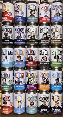Funko Soda Lot 30 sodas, Disney, Anime, Marvel, Movies
