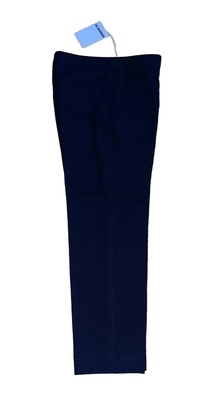 JIL SANDER NAVY BLUE  100% WOOL CLASSIC TROUSERS SIZE 36 NEW WITH TAGS