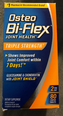 New Osteo Bi-Flex Joint Health Triple Strength 80 Tablets Flexibility Mobility