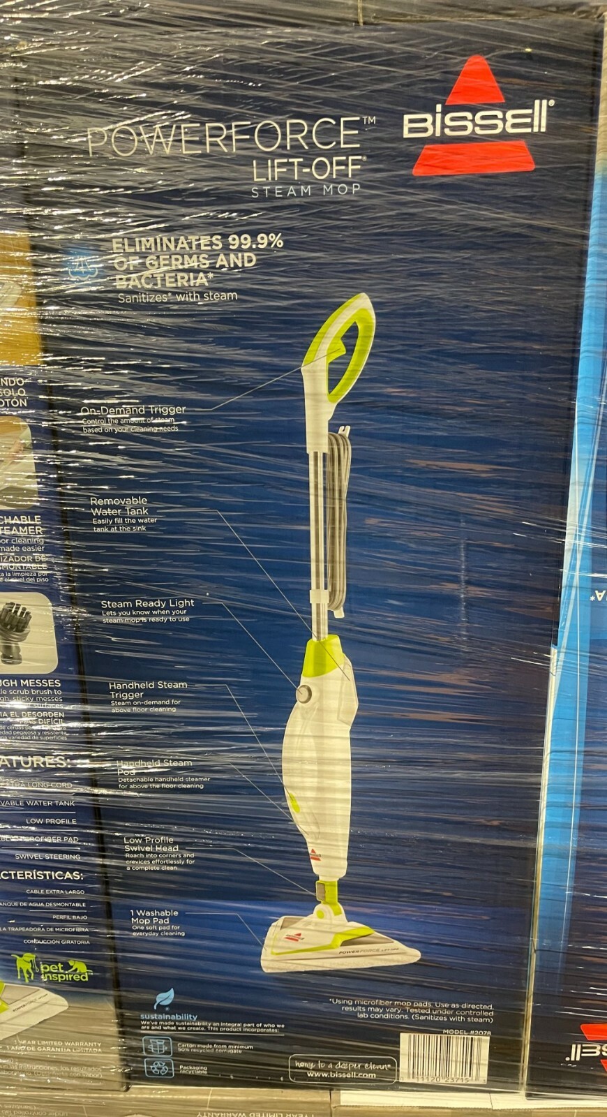 Bissell Powerforce Steam Mop Hard Floor Cleaner, 2078