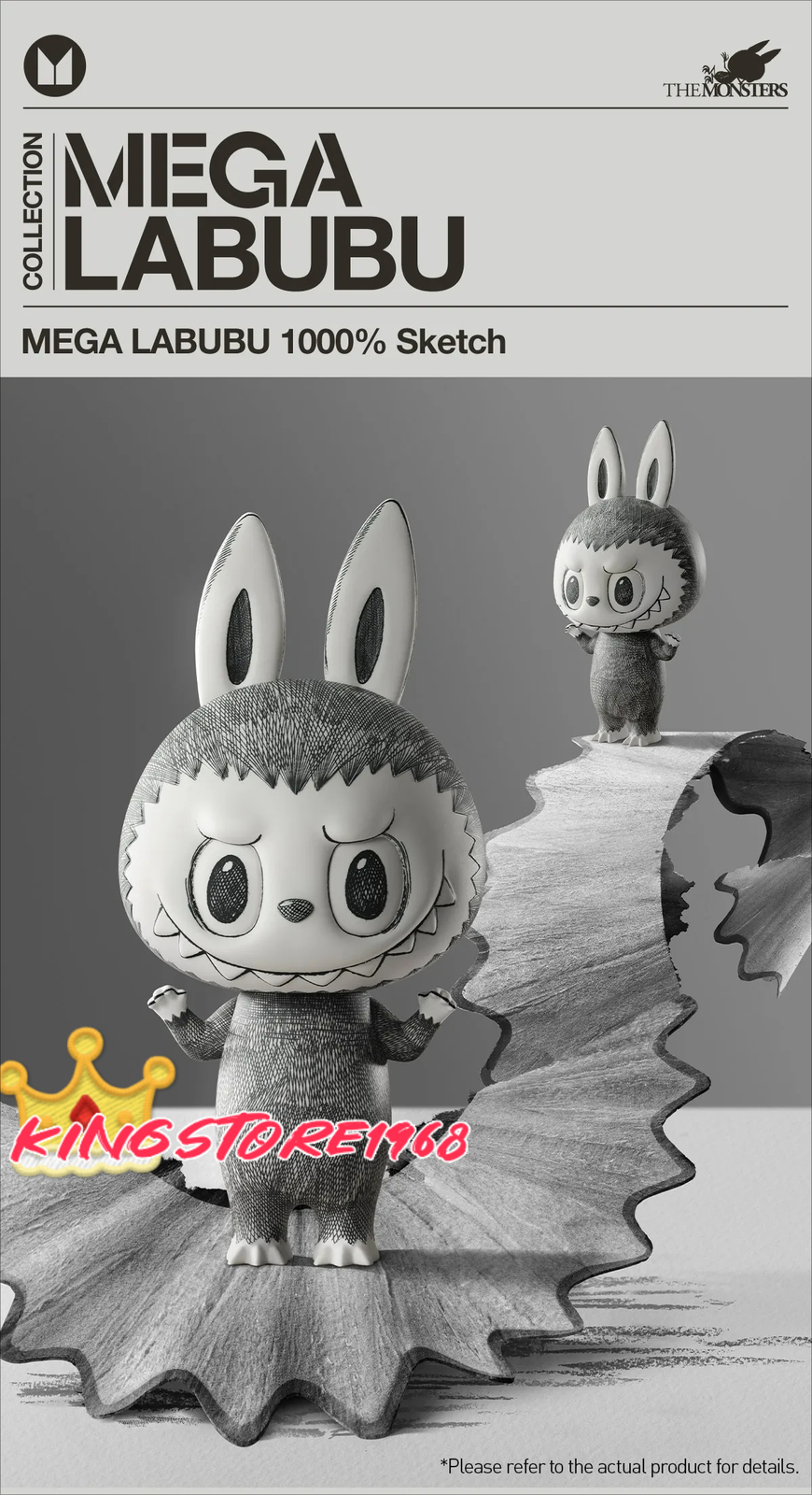 New Product POP MART Mega Labubu +1000% Sketch Toys Model New Product POP MART Mega Labubu +1000% Sketch Toys Model