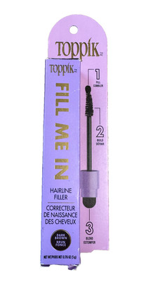 Toppik Fill Me In Hairline Filler Wand - Hair Color Root Touchup - DARK BROWN