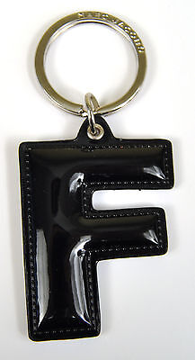 Marc by Marc Jacobs Alphabet Letter Initial Key Ring Chain Charm Holder Black F