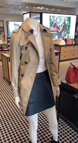 Pre-owned Coach Women's Mid Length Tan Trench Coat $550 Retail Price In Brown
