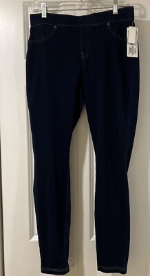 Hue Utopia Womens Leggings Size Large 12-14 Mid Rise Midnight Blue NWT