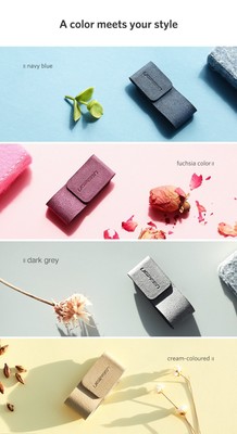 Leather Cable Organizer for USB Cables Management AUX Line Clip Wire Headphone H