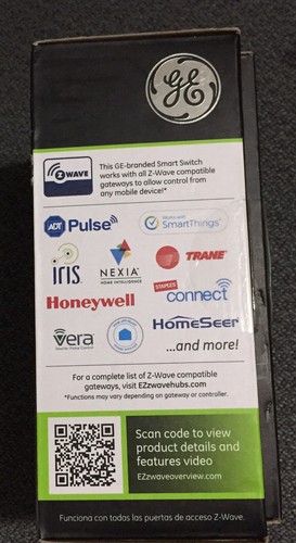 Z-Wave In-Wall CFL-LED Smart Dimmer Switch ZW3004 GE 12729