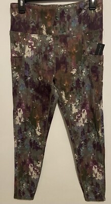 Tahari  sport leggings high Waisted Size M Women s  Performance multi Color