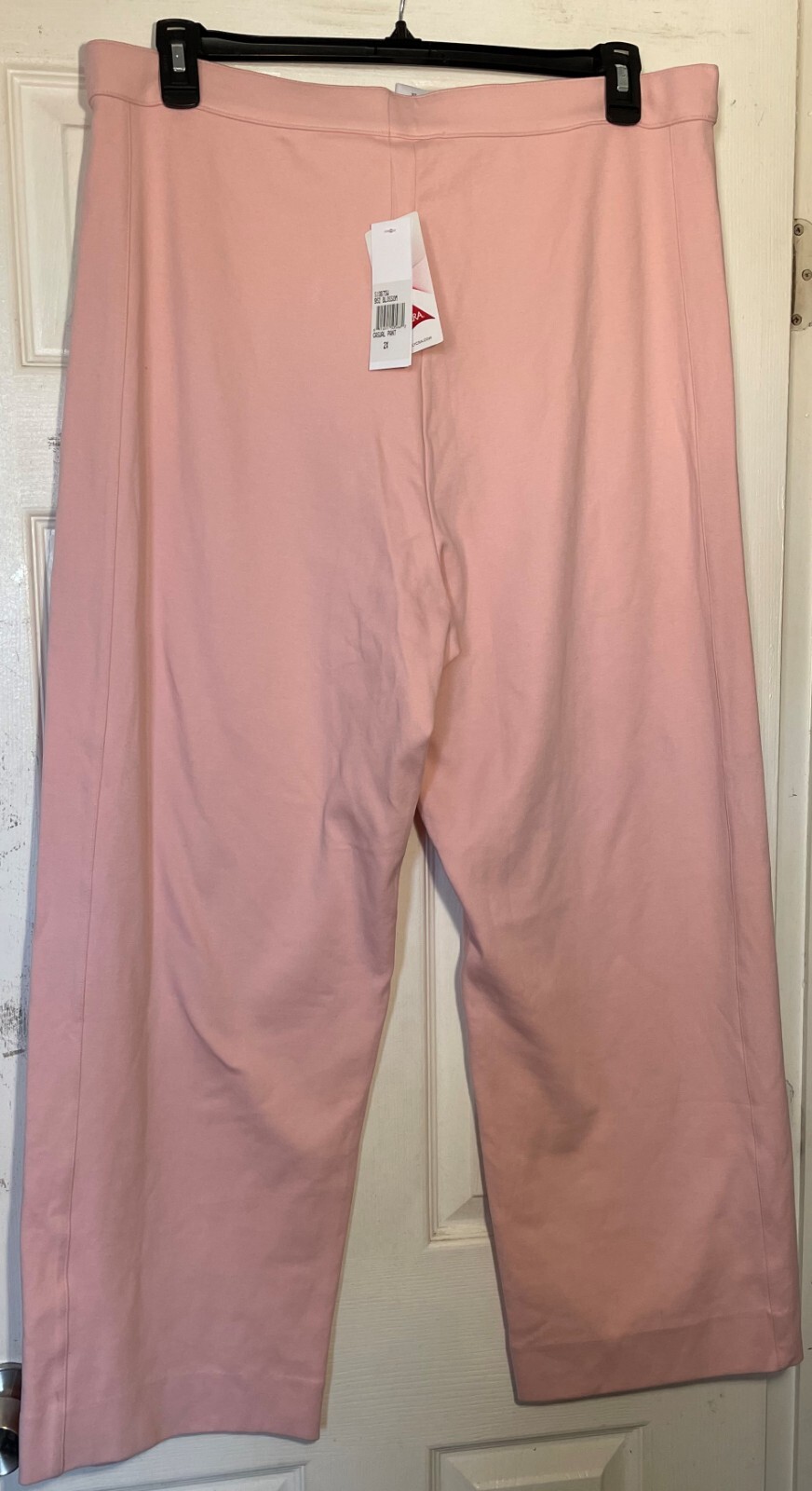 NEW pure Joan Vass women size 3X slim leg pants stretch casual pants misty rose