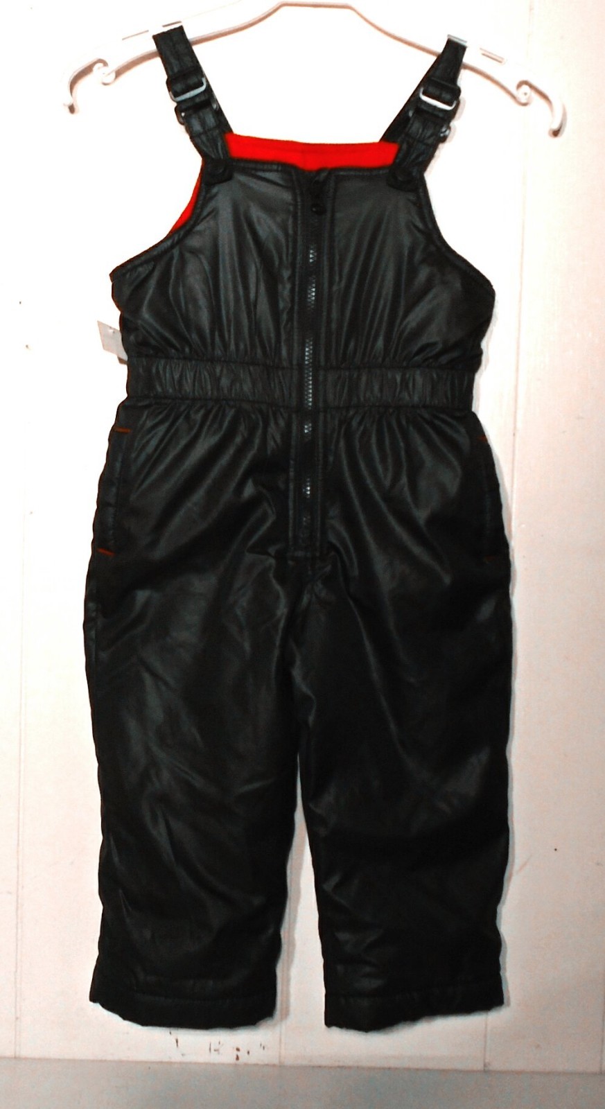 TODDLER OLD NAVY QUILTED OVERALLS - BLACK NYLON - SIZE 2 - LOOKS UNUSED