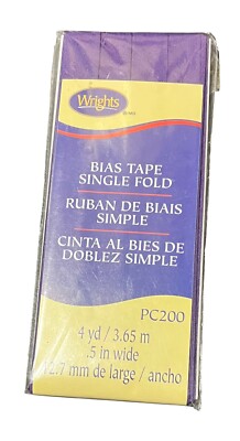 Wrights ~ (PC200-0572) - Single Fold Bias Tape - Plum, 4yd