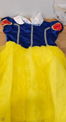 Aomig Weißer Schnee Prinzessin Kostüm Kinder, 4-teiliges Set Mädchen Kleid mi...