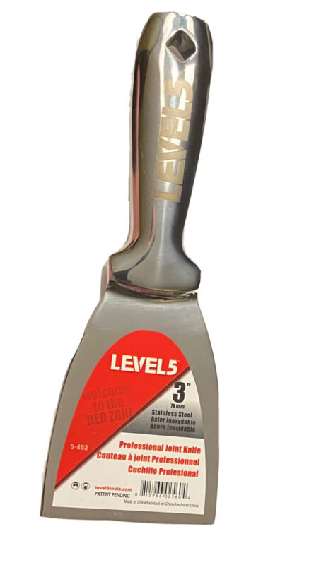 Level 5-3"Stainless Steel Joint/taping Knife.Full Tang, Corrosion Resistant5-403
