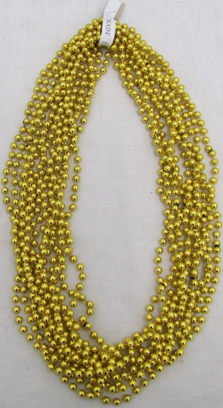 Mardi Gras Beads Gold 33/" Parade Football Party School 6 Dozen 72 Necklaces