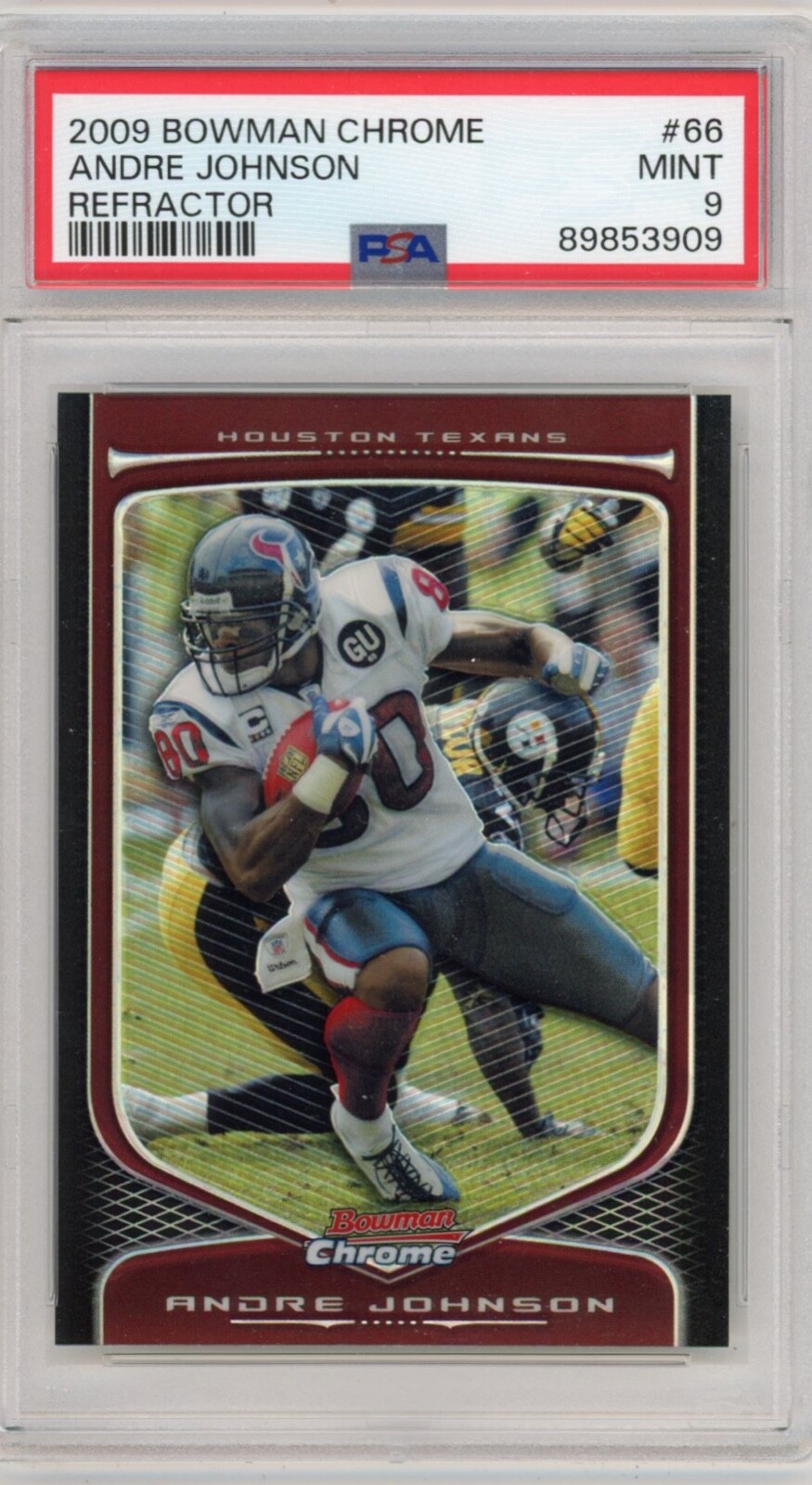 2009 BOWMAN CHROME ANDRE JOHNSON REFRACTOR #66 HOUSTON