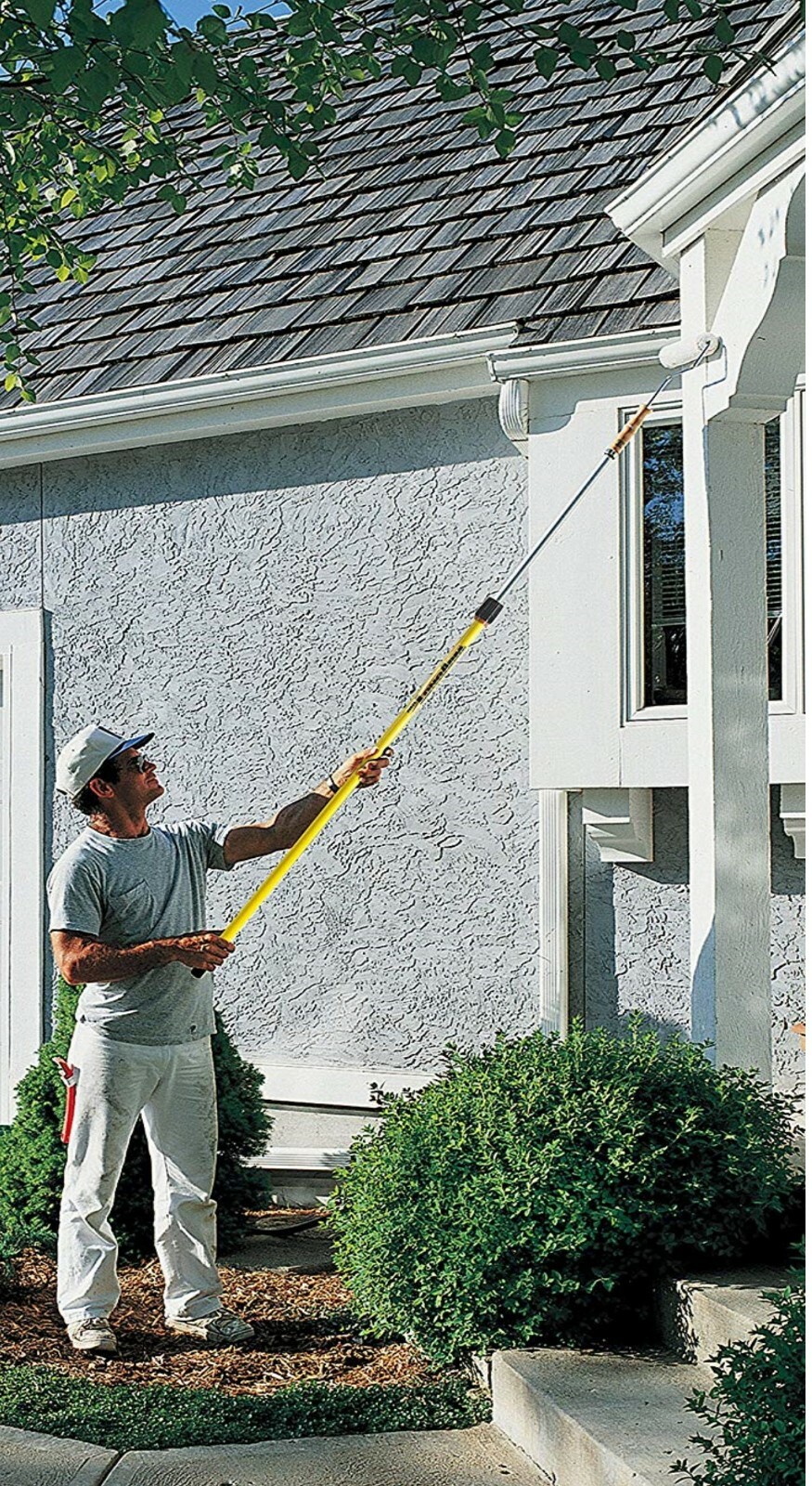 Paint Roller Extension Pole Adjustable Comfort Grip Stain Window Clean Dust Wand