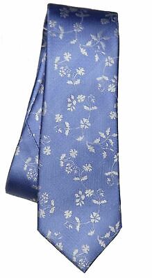 Tresanti Tie Silk Blue White Floral Men's Long