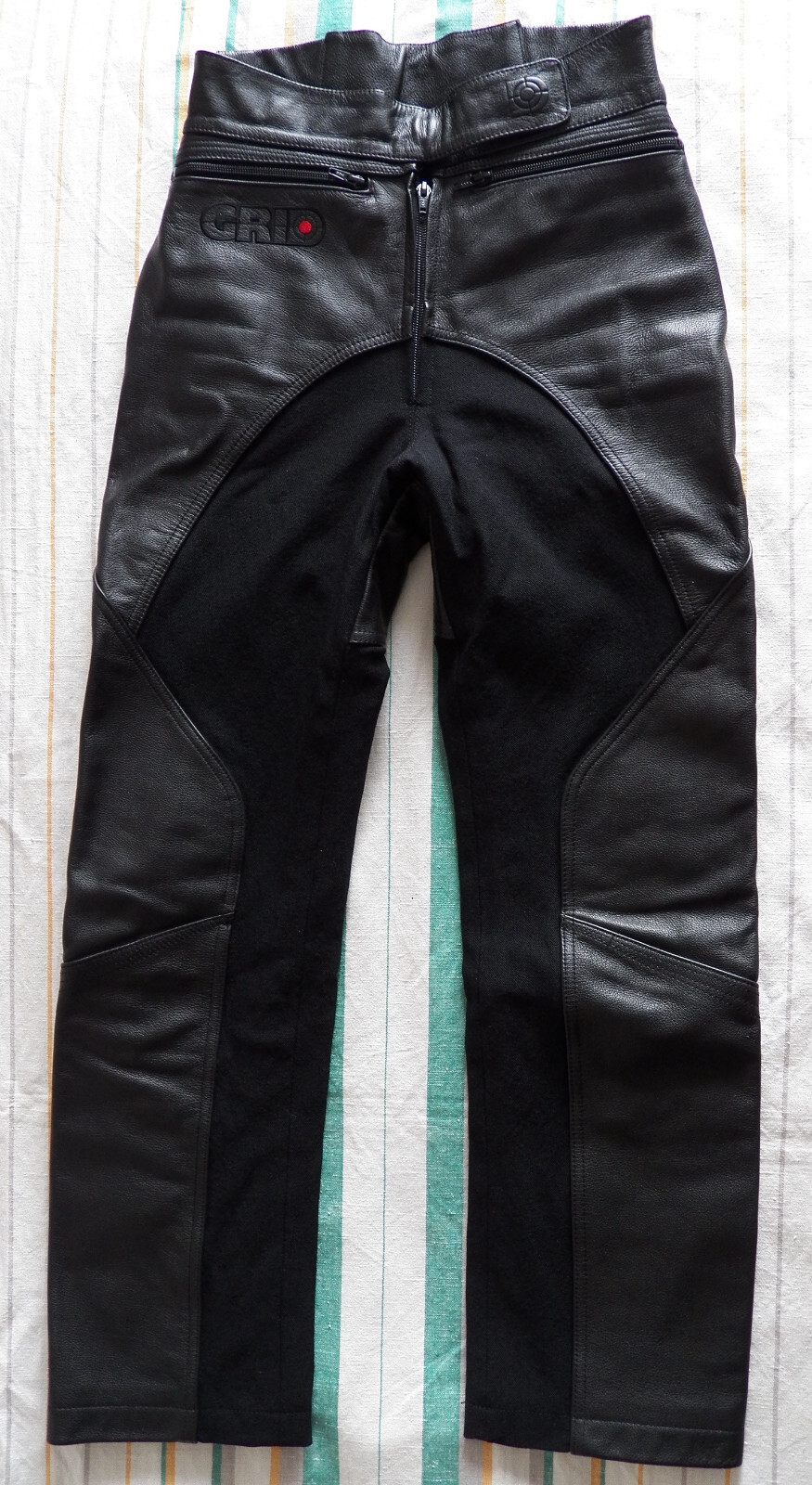 GRID WOMENS MENS LEATHER MOTORCYCLE PANTS Size 36 W28 L28