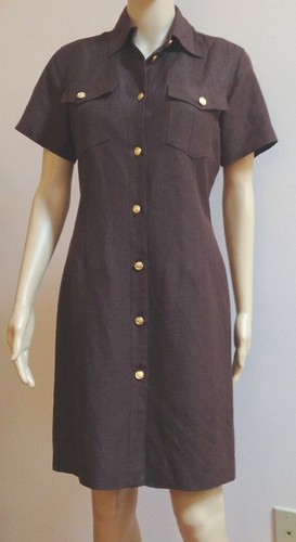 Jupe Rayée Olive Harve Benard - Taille 6 (US) - Coton Mélangé - Occasion Très Bon état