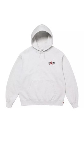 Pre-owned Supreme F/w 2024  Jordan Hoodie Sweatshirt Ash Grey Size Large In Hand, Ships Now In Green