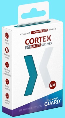 60 ULTIMATE GUARD CORTEX MATTE PETROL JAPANESE Card SLEEVES Deck Protector tcg