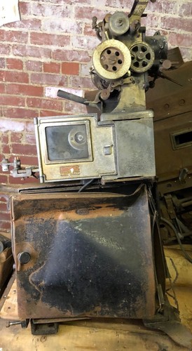 Silent 35MM Movie Theater Projector Power's 6B & Motiograph Reflecting Arc Lamp