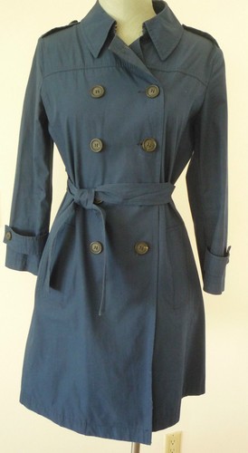 【関税&送料込】Miu Miu Midnight Blue Cotton Trench Coat miu-miu-Blue-Mohair-Blend-