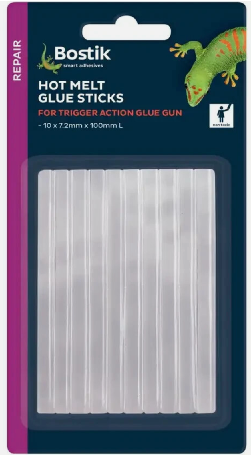 Bostik Hot Melt Mini Glue Sticks x 10◉ 7.2mmx100mm◉30803735◉Trigger Action Gun