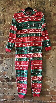 Women s / Teens s Peanuts  Pajamas Christmas Jumpsuit with Zipper  Size S (6/6X)