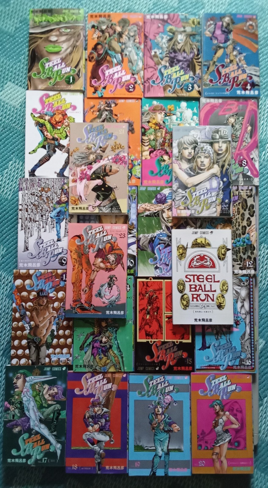Steel ball run v.1〜24 （全巻） Jojo's Bizarre Adventure Steel Ball Run 1-24 Complete