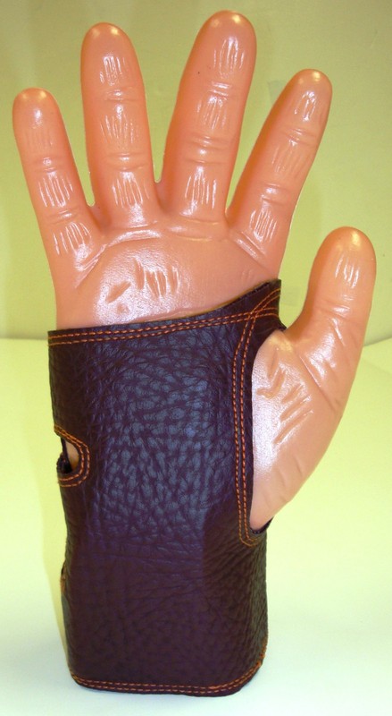 Small Medium Large Bowlers Bowling Wrister Wrist Support Brown Right Hand Glove