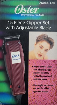 Oster Professional 15 piece Clipper Set with Adjustable Blade, #76284-160